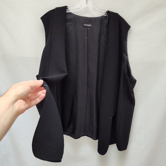 Samoon black vest sleeveless open US 22 plus size 52 business office career job - Picture 7 of 10